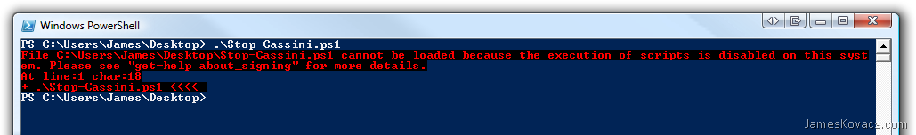 ExecutionPolicy error